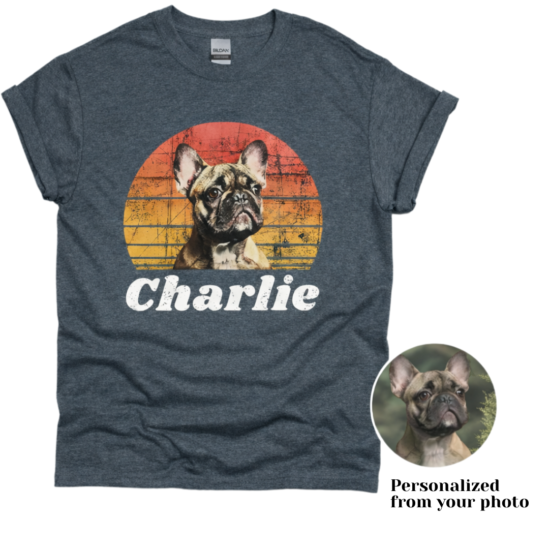 Custom Vintage Pet Portrait T-Shirt