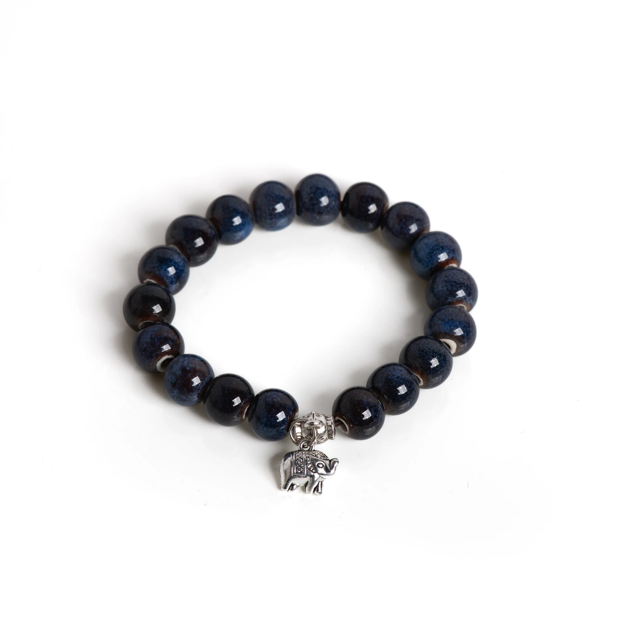 Elephant Bracelet | Ceramic Boho Stretch Bracelet