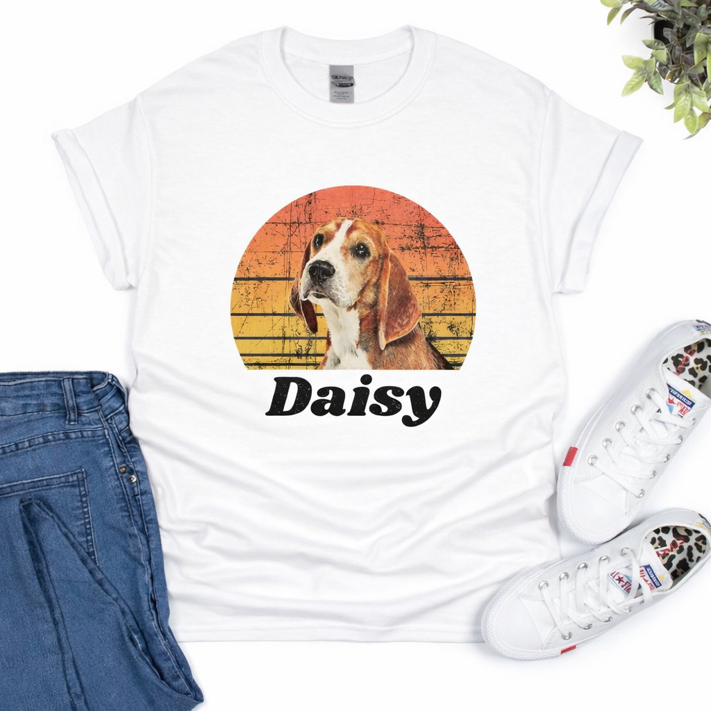 Custom Vintage Pet Portrait T-Shirt